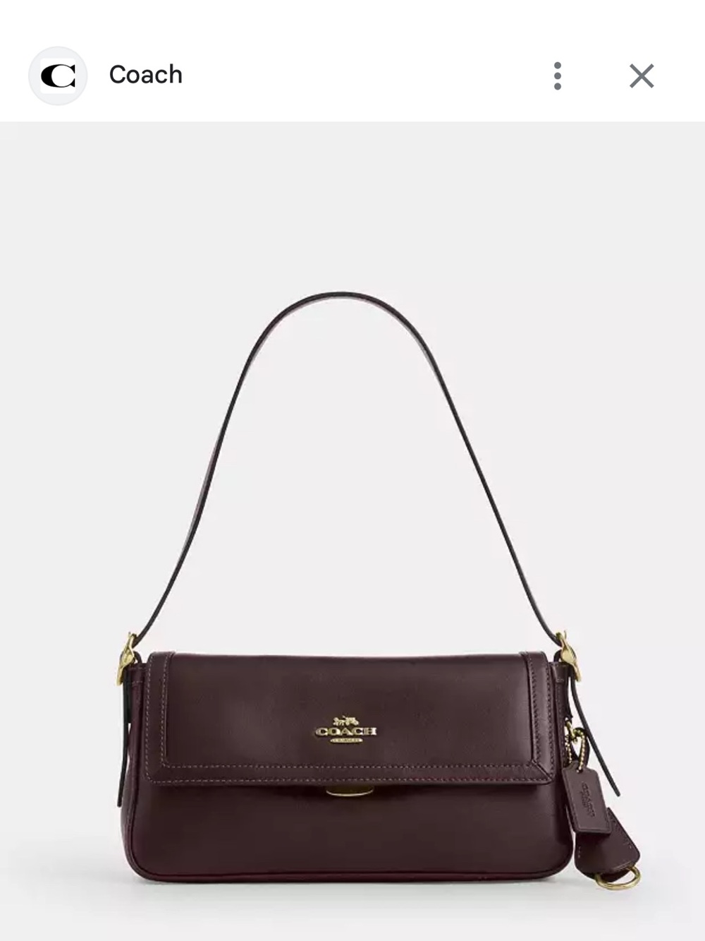Coach New York Brown Leather Shoulder Bag